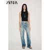 Zaprha 2025 Autumn New Fashion Casual All-matching Slim fit Rib round Neck Sleeveless Top 4424300
