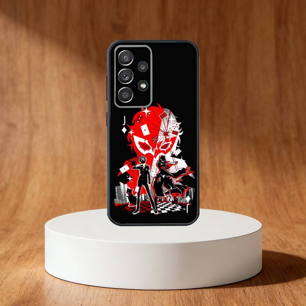 Game P-Persona 5 Phone Case For Samsung S25,S24,S21,S22,S23,S30,Ultra,S20,Plus,Fe,Note,10,9,5G Black Cover