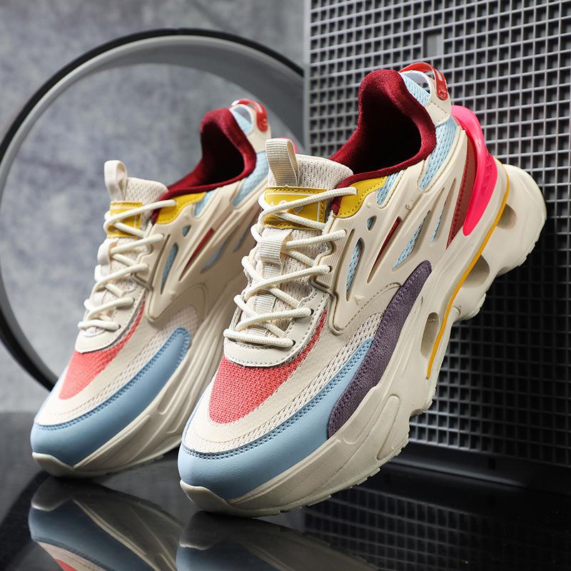 

Daddy shoes men s new summer breathable mesh thick-soled heightening trendy shoes Korean version fashionable high-quality men s sports shoes 45