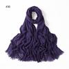 % rayon pleated solid color human cotton two-end beard bag headscarf female, new breathable soft scarf