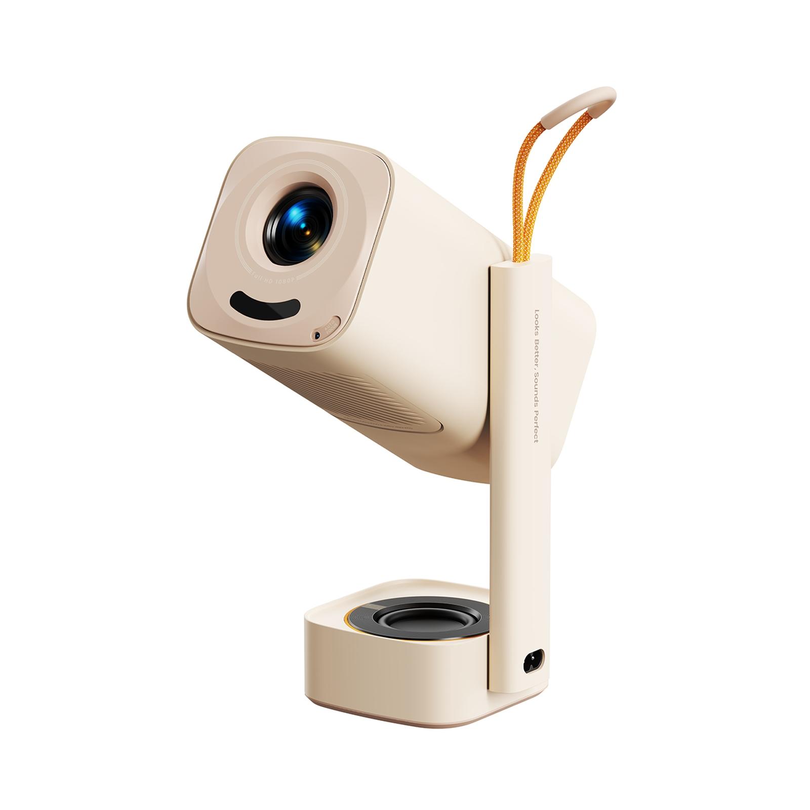 Super Merchant Draagbare opvouwbare multimediaprojector WiFi BT FullHD 1080p - beige