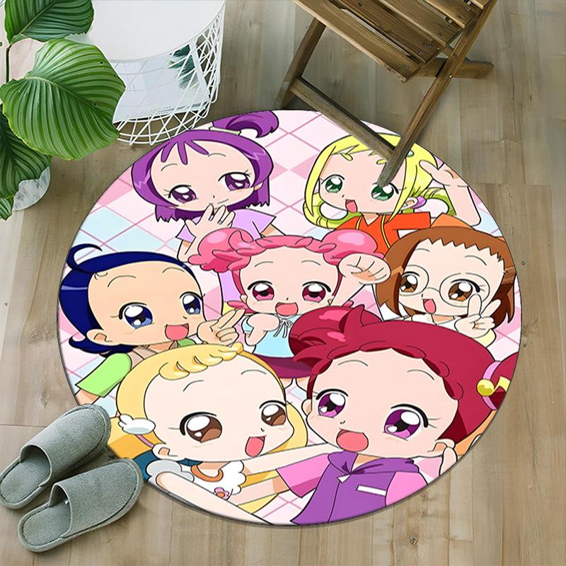 1pc DoReMi2 Print Round Carpet Chair Round Carpet Suitable for Bedroom Living Room Home Decorative Carpet