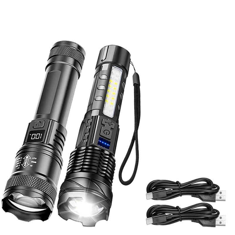 Powerful P50 Led Flashlights 2000LM Ultra Bright Tactical Light Emergency Spotlights Telescopic Zoom Light Builtin 18650 Battery