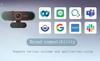 Rujcloud 4K Webcam for PCs with Microphone and Remote Privacy Plug and for and Video Calls Windows/MacOS/Android/Linux Control, Cover, Play, PDAF,