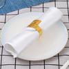 6Pcs Vintage Irregular Shape Napkin Rings Rose Pattern Iron Napkin Holders Clips For Hotel Dining And Home Table Setting