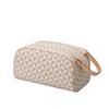 Fashionable Embossed Large Capacity Portable Makeup Cosmetic Bag Double Zipper Handheld Wash Bag Storage Organizer