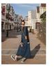 2025 French Design Sleeveless Denim Long Dress: Age-Reducing Campanula Overalls for Women