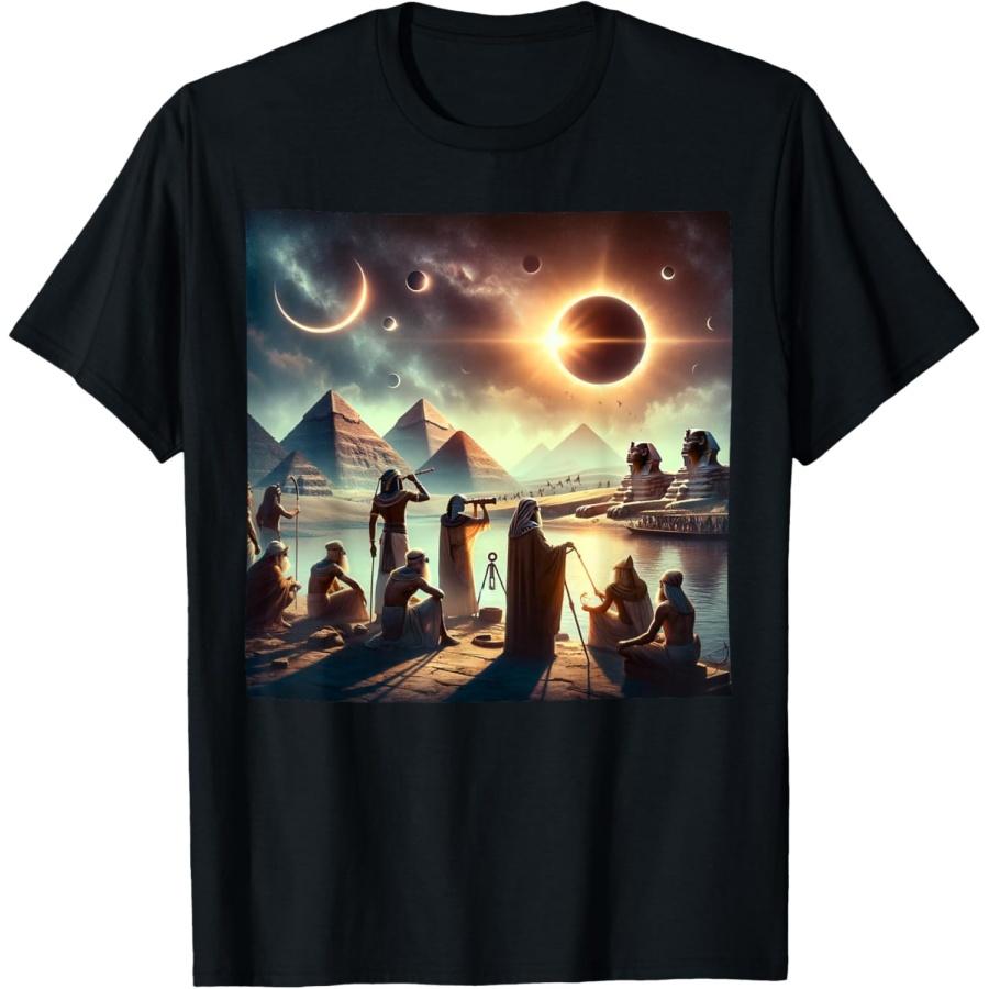 Celestial Eclipse Event Above the Pyramids of Egypt T-Shirt