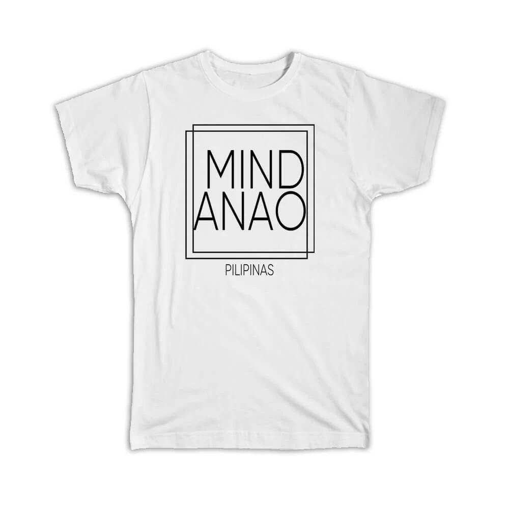 Gift T-Shirt : MINDANAO Philippines Square Modern Minimalist Font M