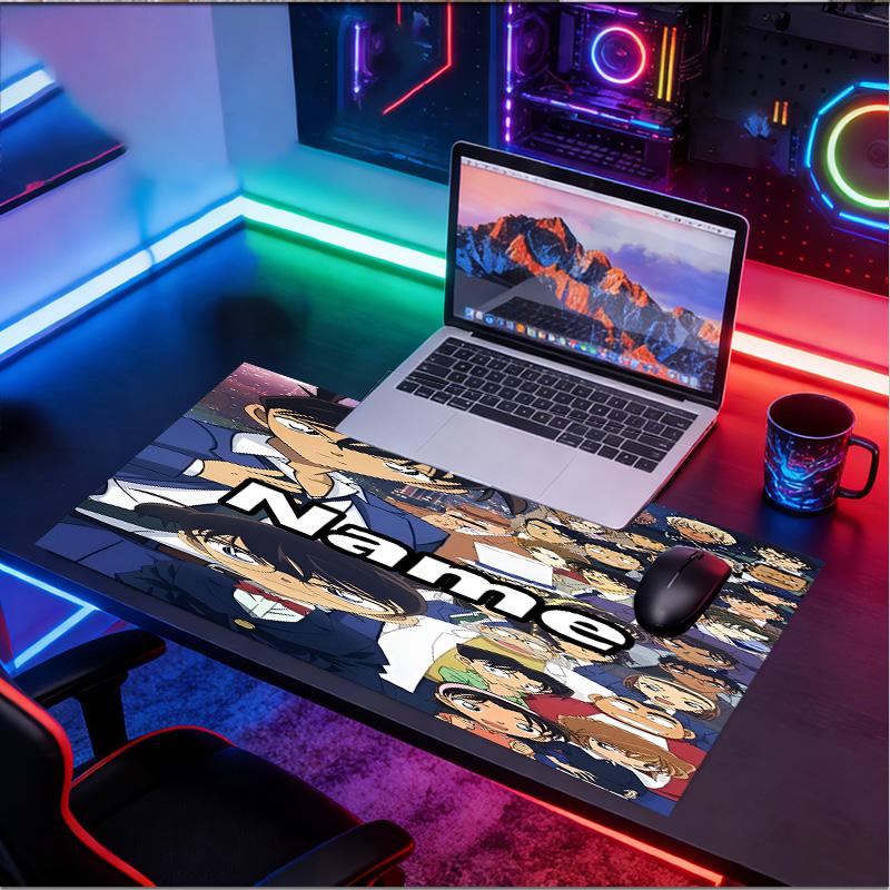 Custom Name Personalized Anime Pattern Mousepad, Laptop PC Desk Mat, Decorative Desk Mat for Home Keyboard Pad Gift