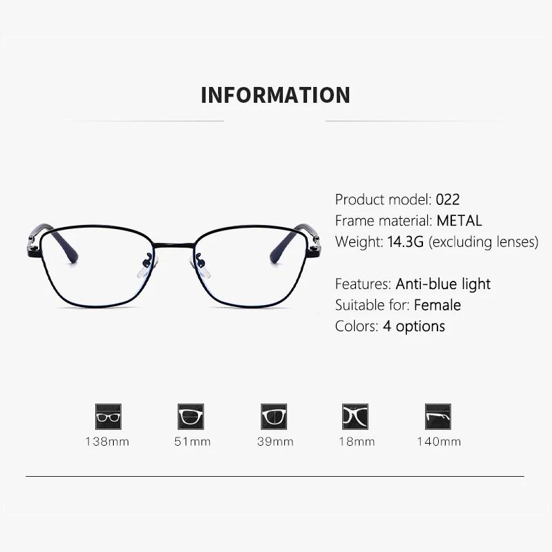 Metal Frame Color Changing Near Sight Eyewear Cat Eye Photochromic Myopia Glasses Fashion Anti Blue Light  Minus Diopter Glasses