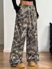 2024 Cross-border Teen Camouflage Elastic Drawstring Wide-Leg Pants