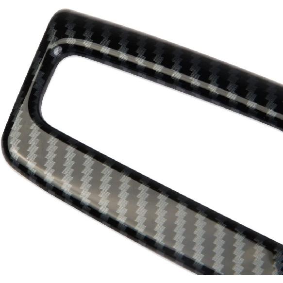 Korlot Carbon Fiber Center Console Armrest Button Cover Trim for Hyundai Tucson/Santa Cruz 2022-2024