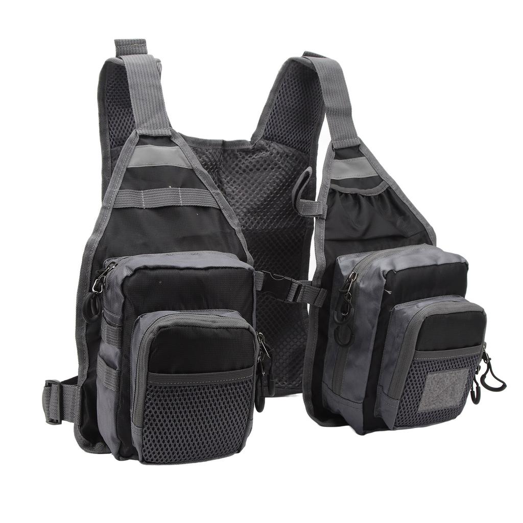 Strap Fishing Vest Fly Fishing Vest 8  S Oxford Cloth Reflective Strips Mesh Lining   Fishing Gear for Outdoor