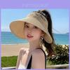 Summer Wide Brim Straw Hat With Sun Protection For Beach Vacation And Relaxation