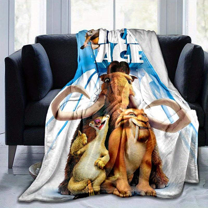 1pc, Ice Age Home Decor Throw Blanket, Perfect for Couch, Bed, Travel, Camping, Car, Beach, Office Nap, Ideal Gift for Animal LoversC050