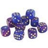 Premium Quality Round Dot D6 Dice Set for Table Board Gaming - 12mm Mixed Color, Pack of 10