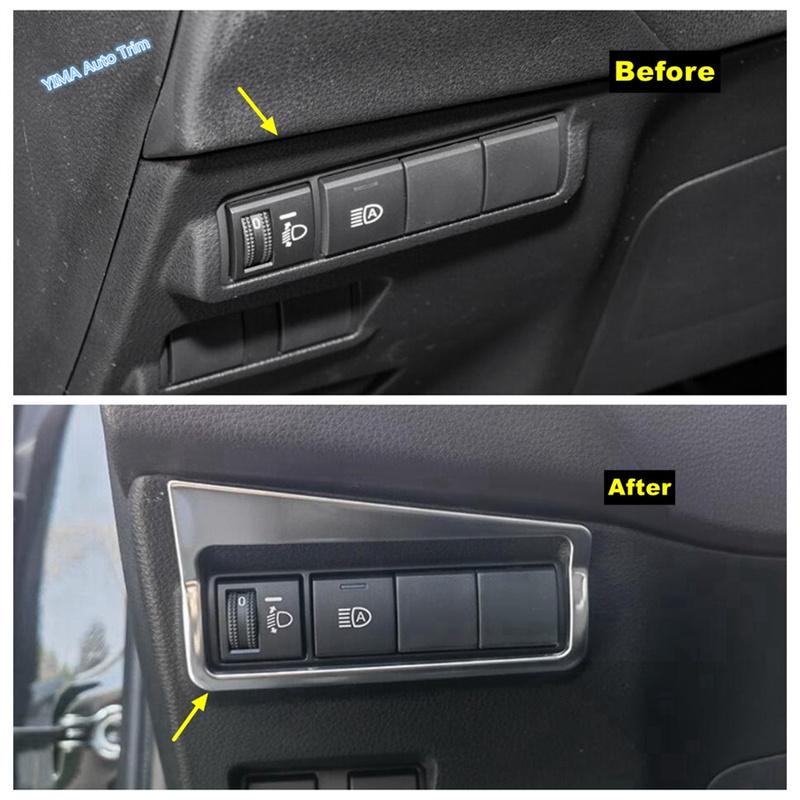 ABS Front Head Lights Headlight Switches Button Decoration Cover Trim For Toyota Corolla Cross  - 2025 Interior Accessories