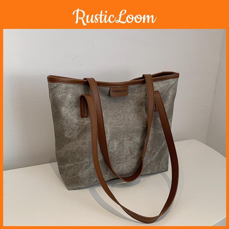 Modern Retro Minimalist Tote Bag For Women Large Size Pu Material For Trendy Look