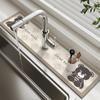 Super Absorbent Kitchen Sink Faucet Mat Drain Pad Table Mats Non-slip Sink Splash Mat Countertop Dining Washable