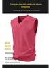 Gilet Cardigan Senza Maniche in Maglia Casual da Uomo con Scollo a V