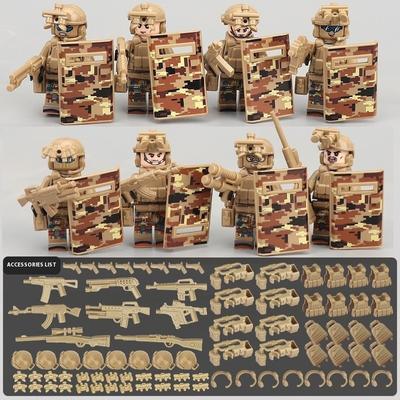 Blocchi da costruzione Personaggi militari Polizia Forze speciali Piccole figure Giocattoli educativi per bambini
