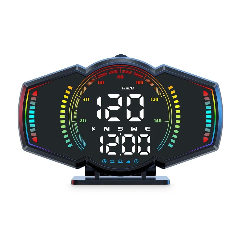 

G18 HUD Проекционный дисплей Спидометр GPS Уклономер Часы Компас с сигнализацией превышения скорости Сигнализация расхода топлива Автомобильные аксессуары