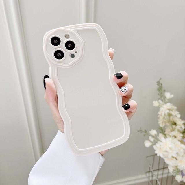 Противоударный матовый силиконовый мягкий чехол Ins Big Wavy Jane для Iphone 11 12 Mini 13 Promax 14 Pro Max 7 8 Plus