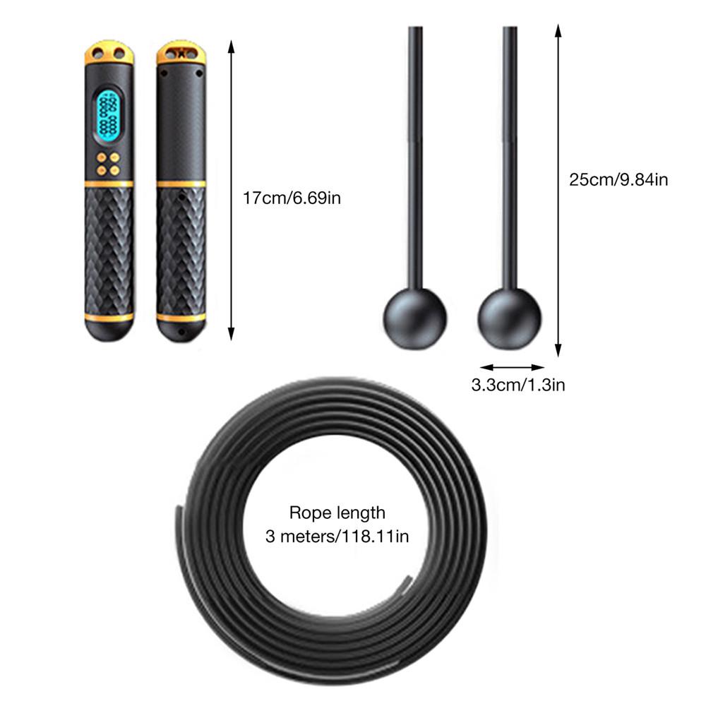 Smart Digital Skipping Ropes, Anti-Slip, Hand Grip, Crossfit Speed, Jump Rope with Counter, Fitness, Entertainment