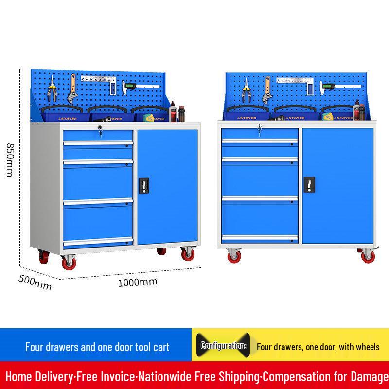 Heavy Duty Tool Cabinet with Thickened Drawers for Workshop and Auto Repair Storage.