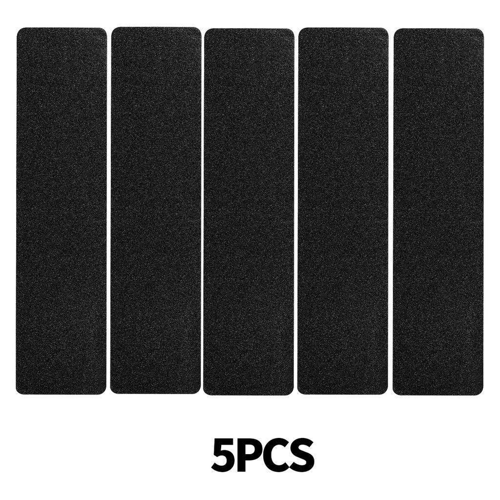 Non Slip Outdoor Stair Treads Black Pre-Cut Anti Slip Grip Tape Non Skid Heavy Duty Traction Adhesive Step Stripes