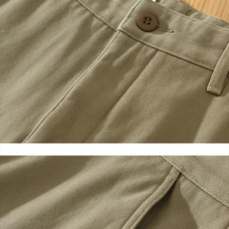 Winter Warm Pants Japanese Style Men's Pants Daily Casual Fleece Pants Straight Gray Pants Simple Thicken Men Trousers