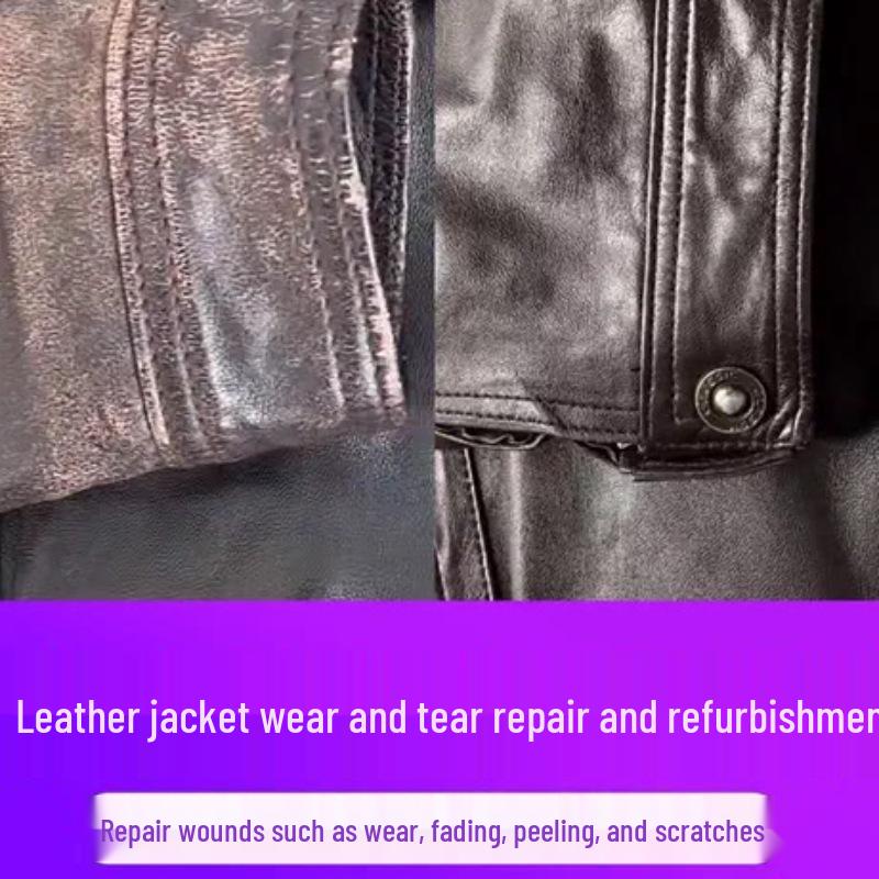 Manutenção e Cuidado com Óleo para Couro: Limpador, Reparador e Polidor de Couro Genuíno para Jaquetas de Couro Pretas e Incolores.