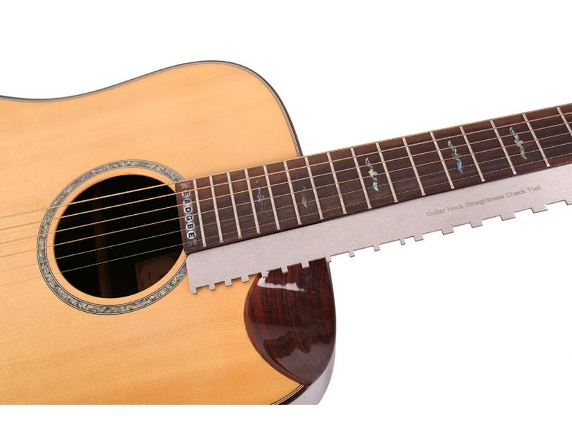 Electric Guitar Leveling & Measuring Tool - Neck & String Spacing Ruler for Acoustic & Electric Guitars