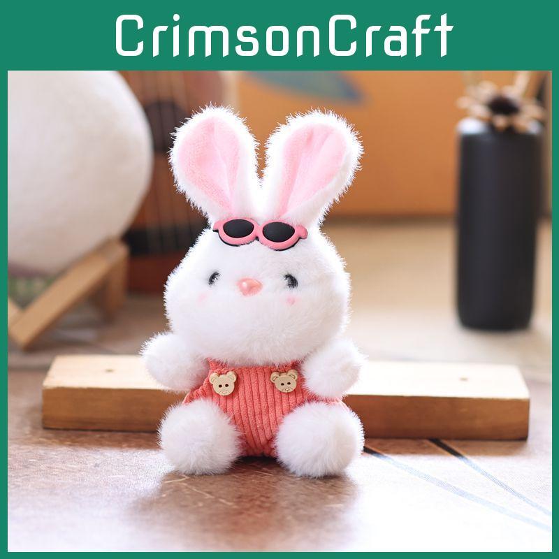 Clothes Bunny Wear Animal Plush Keychain Toy Stuffed Doll Pendants Backpack