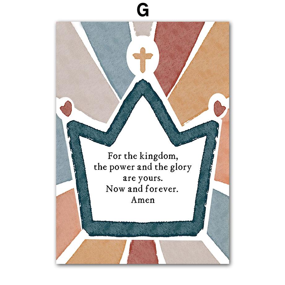 

Сердце Корона Радуга Христианская Библия Детские постеры на скандинавскую тему и принты настенная живопись на холсте фотографии детская комната церковный декор 30X40 cm No Framed