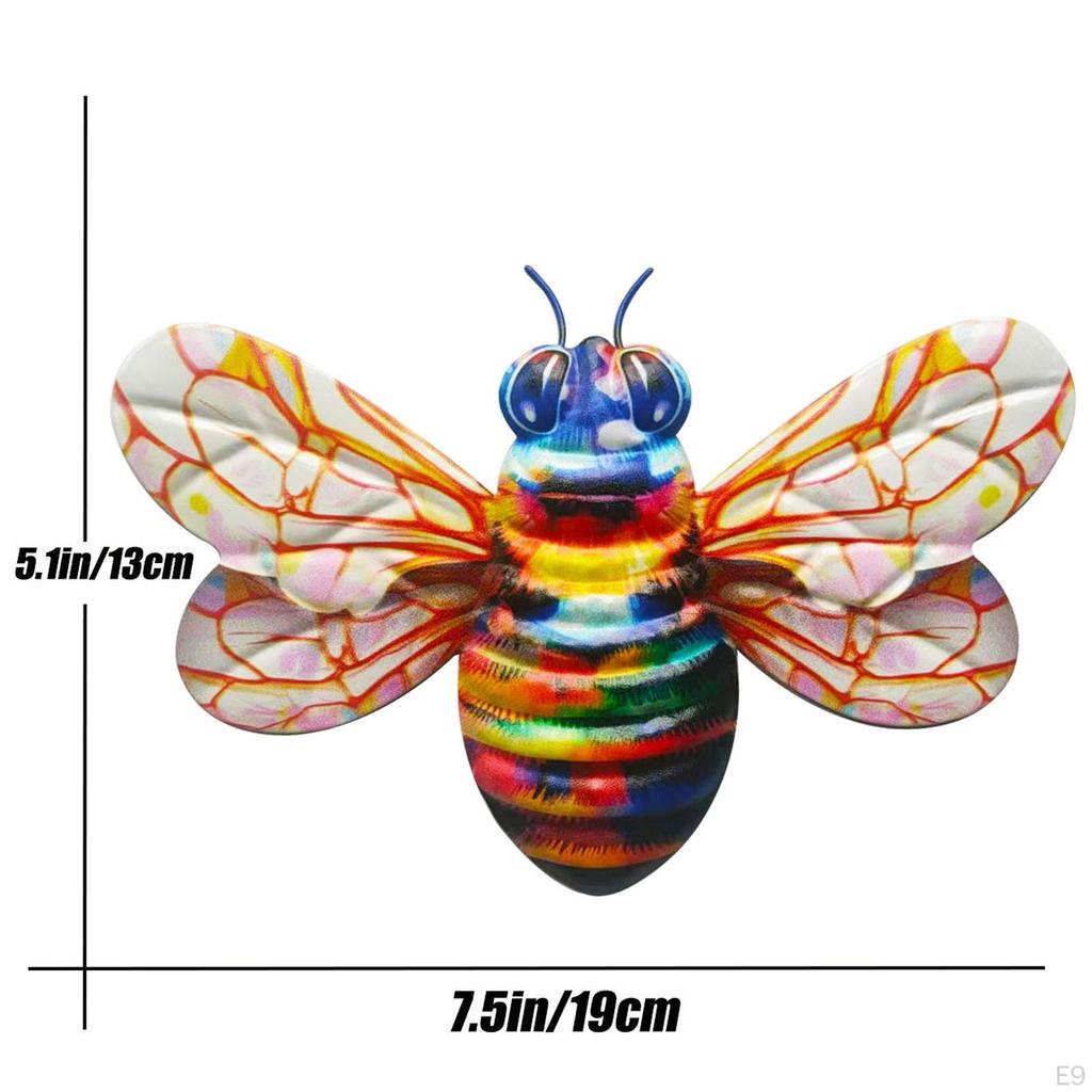 Bee Iron Wall Decor Art Ornament Yard Sculpture Artwork Metal Small Home