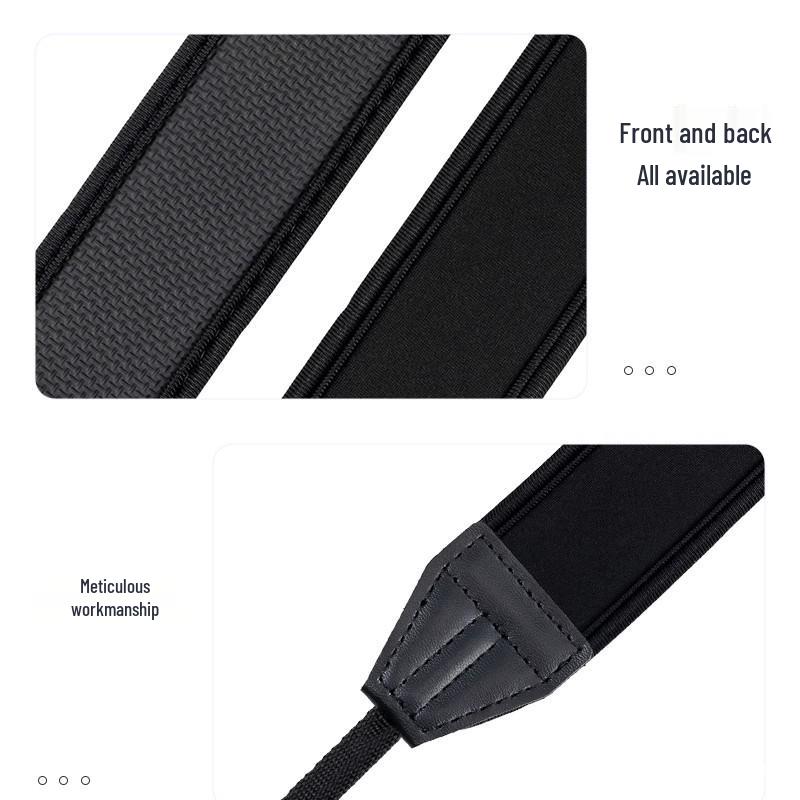 Universal Shock-Absorbing DSLR/Mirrorless Camera Strap - Soft, Comfortable, Wide, and Elastic for Neck/Shoulder