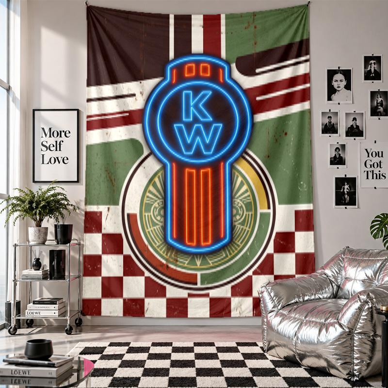 Kenworth Wall Tapestry Home Decor Wall Hanging Cloth for Bedroom Living Room Background
