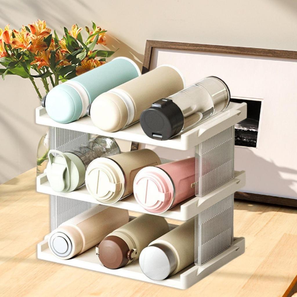 Bottle Organizer for Wine And Cup Storage in Pantry Cabinet