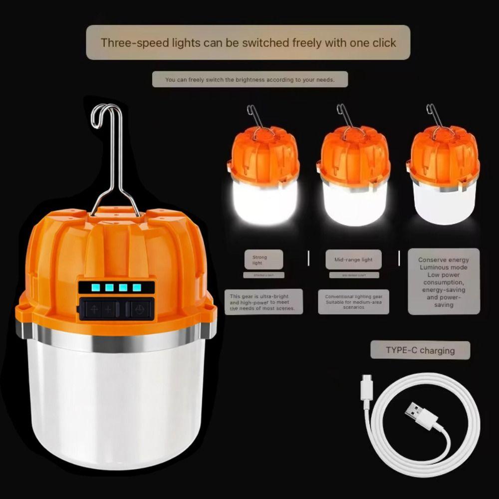 USB Rechargeable LED Camping Lantern High Brightness Long Battery Life Camping Lights with Power Display Waterproof