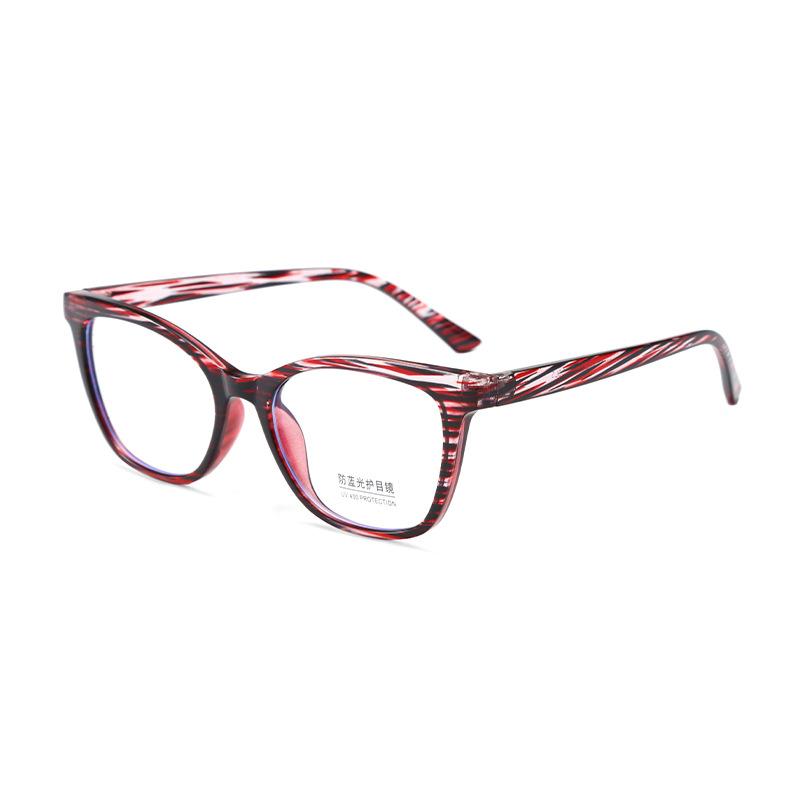 New cat eye fashion anti-blue flat glasses comfortable versatile plain glasses frame can be equipped with myopia mirror frame