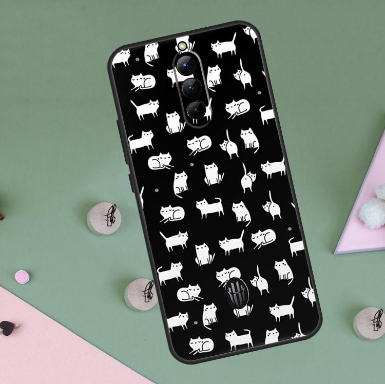 Cartoon Cute Cats Case For Red Magic 8 9 10 Pro Plus 6 6S 7S 7 Pro 5G 6R RedMagic 10S 8S 9S Pro Plus Cover