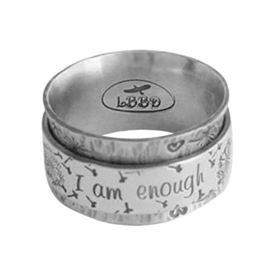 

Женское кольцо с буквами одуванчика, винтажное гальванопокрытие, кольцо на палец, ювелирные изделия, подарки US 9 серебряный