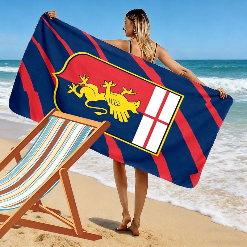 Genoa CFC Logo Strandtuch, Großes Weiches Schnelltrocknendes Handtuch für Strand Camping Schwimmen