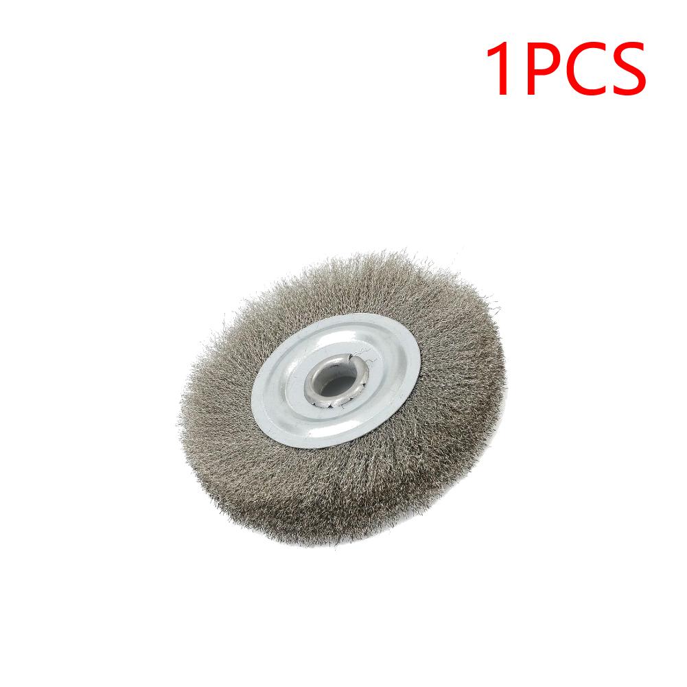 1-3PCS Crimped Wire Wheel Brush 125mm Stainless Steel Wire Brush Derusting Crimped Wheel Drill Brush Polishing Rust Removal Tool