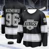 2026 Nuova Maglia da Allenamento King Team Hockey su Ghiaccio da Uomo con Stampa 3D, Bianca, Traspirante e Asciugatura Rapida, Maniche Lunghe, Bambini