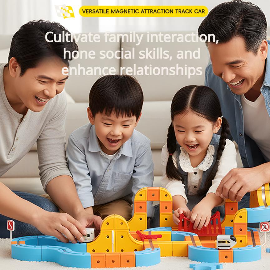 Electric Magnetic Track Train Children's Educational Toy High-Speed Rail Magical Technology Toy