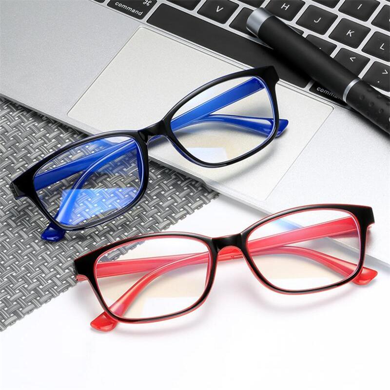 Black Red Frame Square Finished Myopia Glasses Women Full Frame Shortsighted Eyewear 0 -100 -150 -200 -250 -300 To -600