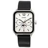 [CASIO Standard Moon Phase Moon Phase Analog Men's Watch MTP-M305L-7AV Black Leather Band Silver ...